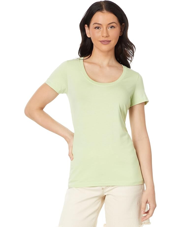 

Футболка L.L.Bean Soft Stretch Supima Tee Scoopneck Short-Sleeve, цвет Light Moss