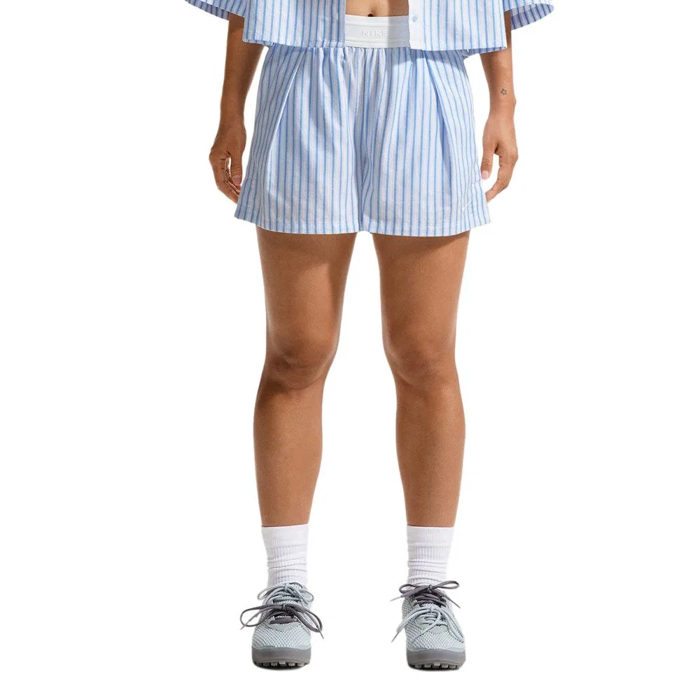 Шорты женские Casual Blue White Stripes Moderate Nike — фото 4