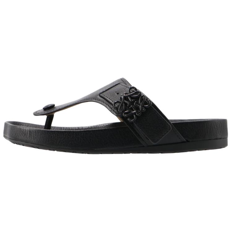 Кожаные шлепанцы Flip Flops с логотипом LOEWE, original shoe box included