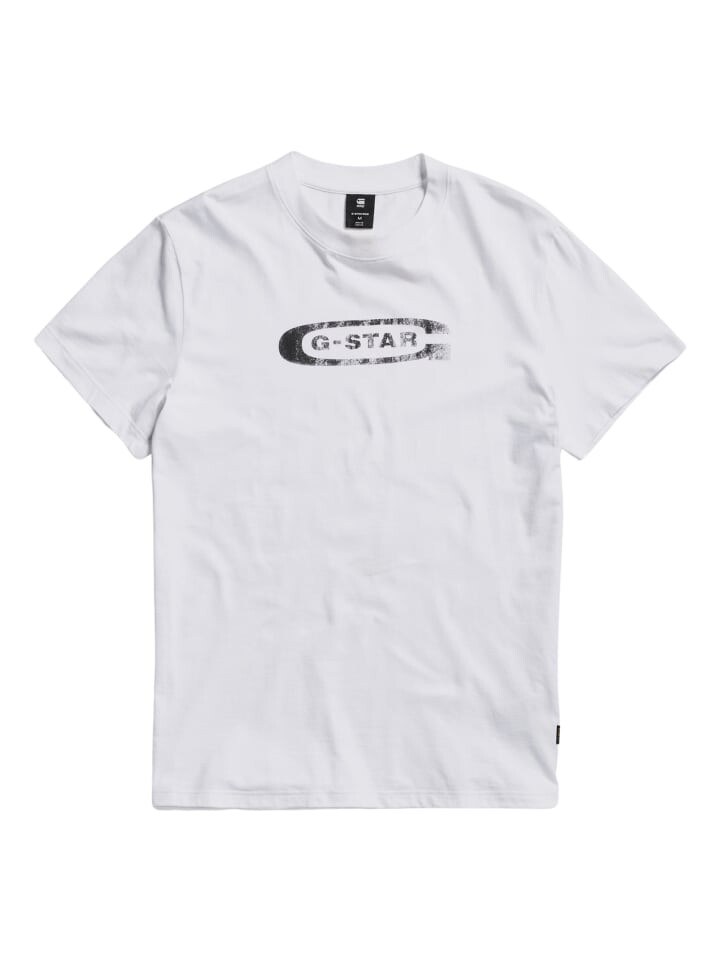 

Футболка G-Star Raw Distressed Old School Logo, белый