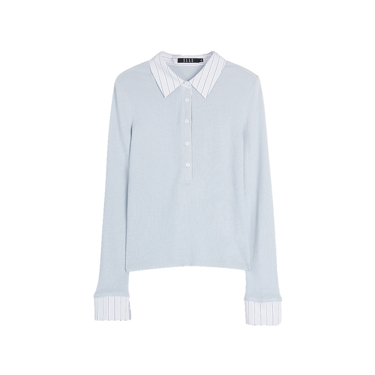 

ELLE Тонкий кардиган с лацканами для женщин, синий