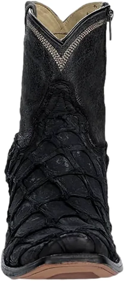 Мужские вестерн-бутсы Corral с вышивкой рыбы пираньи черные A4659 Corral Boots, черный — фото 3
