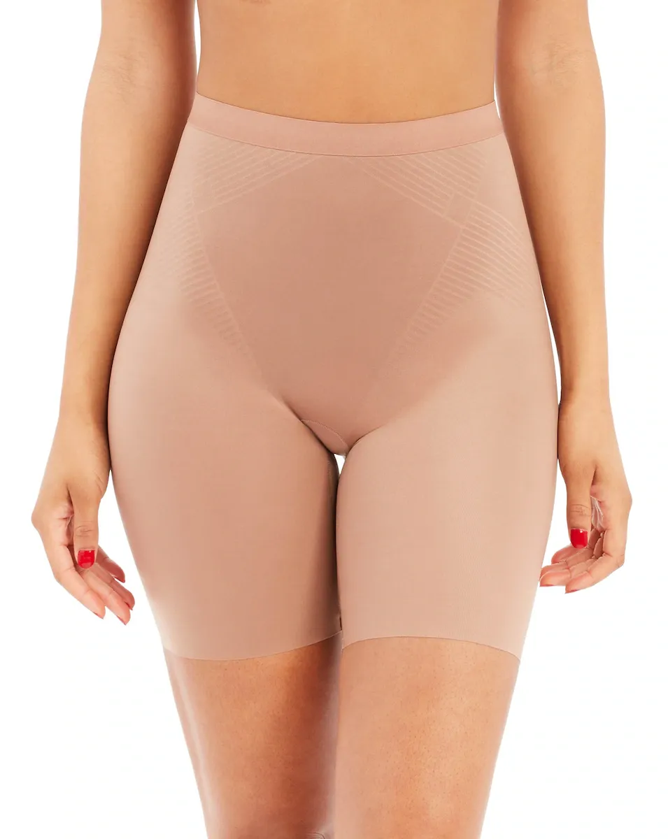 

Брюки с невидимым корректирующим поясом Spanx, бежевый