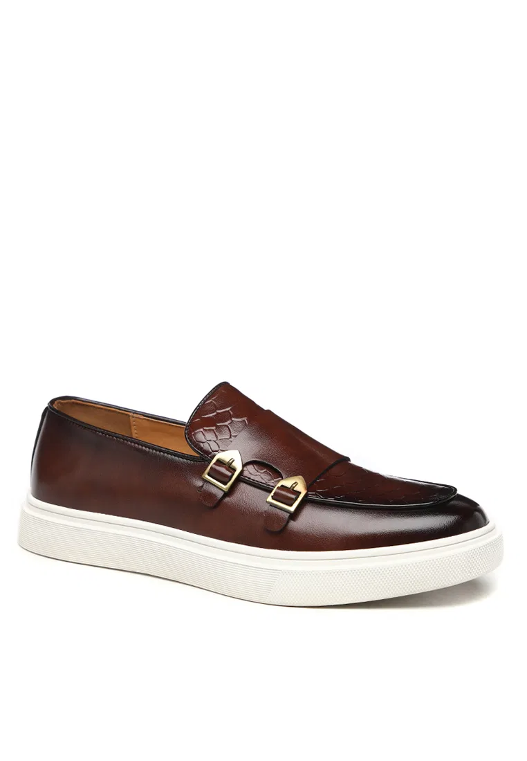 Туфли-лоферы, искусственная кожа, пряжка, модель WZWH-S22 Twenty Eight Shoes, коричневый — фото 2