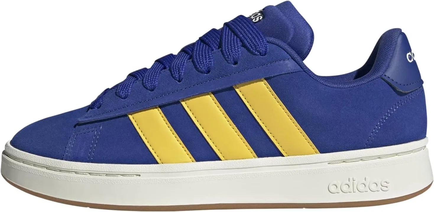 Кроссовки мужские Adidas Grand Court Alpha, цвет Semi Lucid Blue/Utility Yellow/Off White