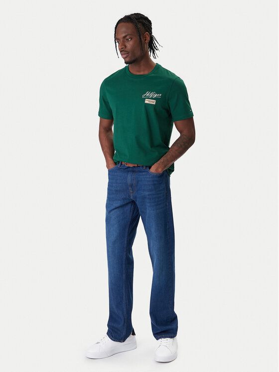 Футболка regular fit Modern Ath Graphic MW0MW41471 Tommy Hilfiger, зеленый — фото 2