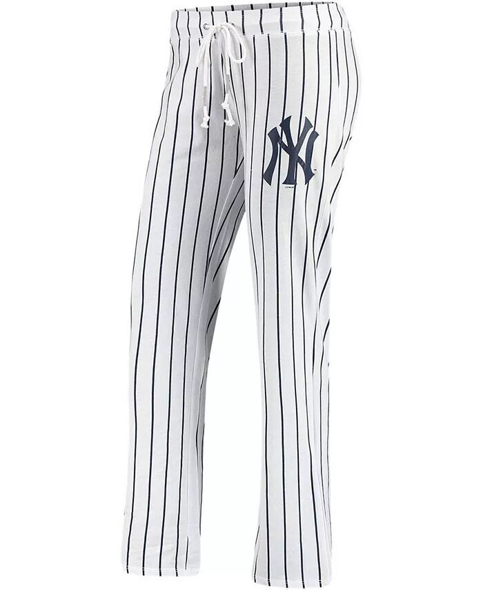 

Женские белые ночные брюки в тонкую полоску New York Yankees Vigor Concepts Sport