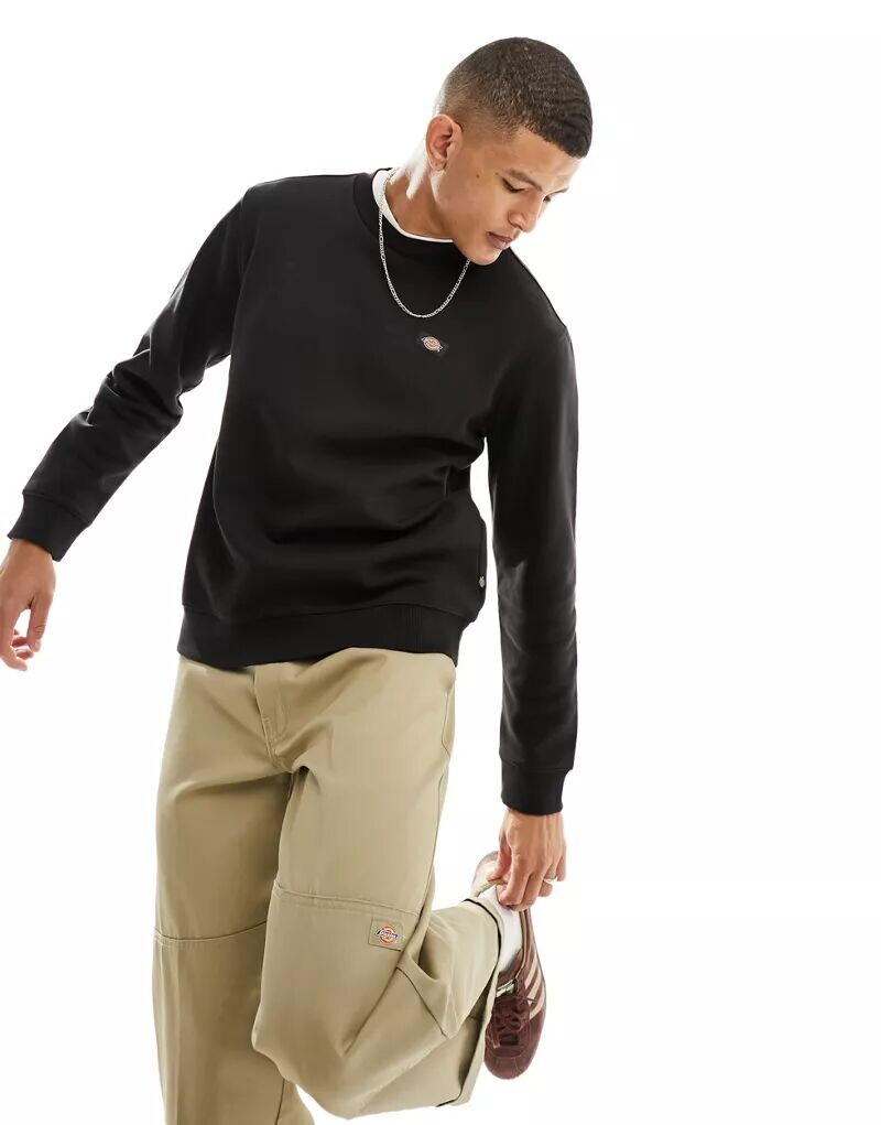 

Черная толстовка с маленьким логотипом Dickies Oakport