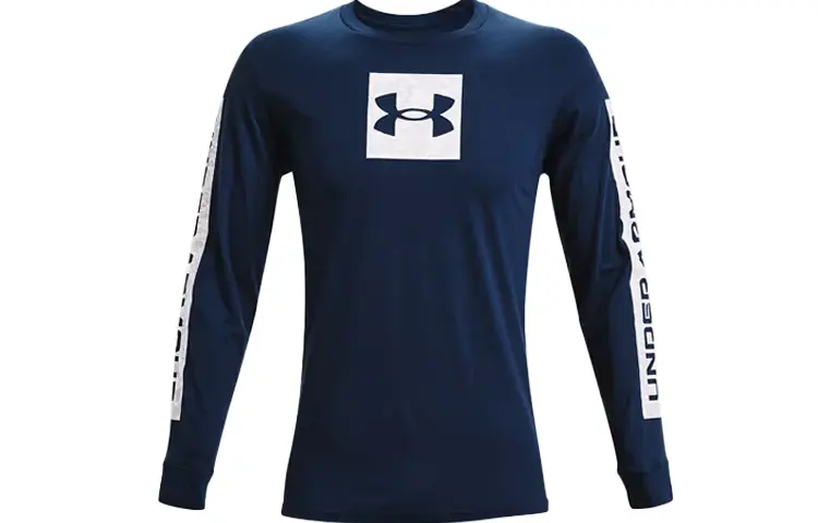 

Футболка мужская в спортивном стиле, студенческая, синяя Under Armour, синий