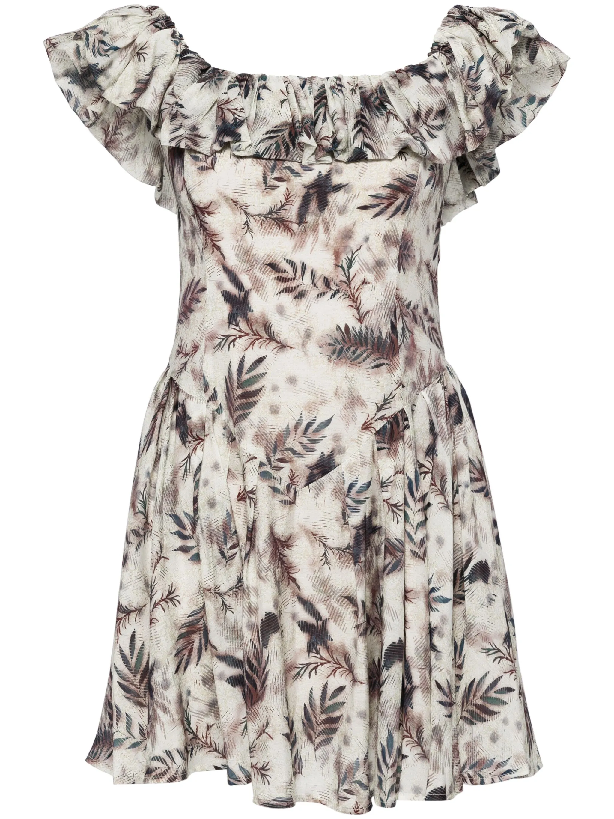 

Платье мини с открытыми плечами и принтом B+Ab, белый