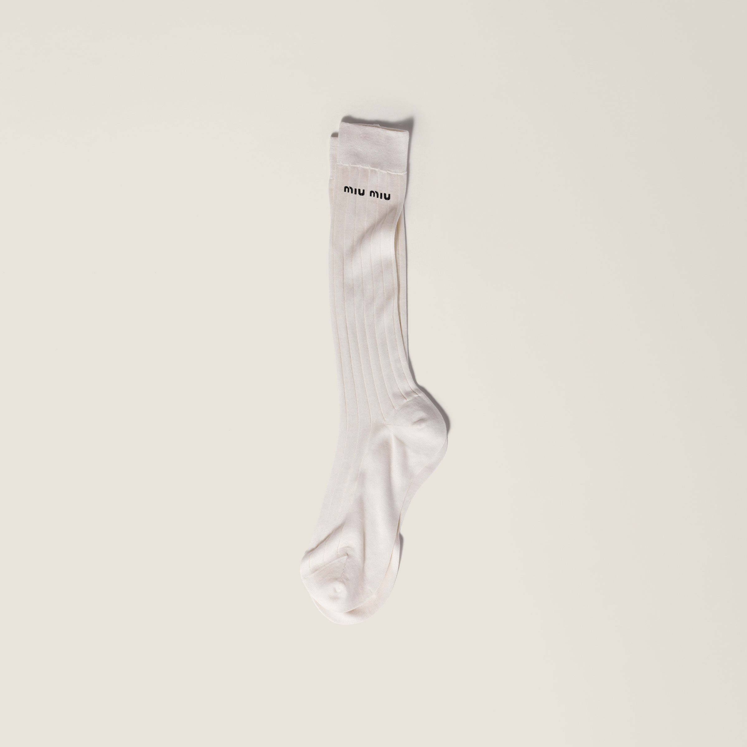 

Шелковые носки MIU MIU, белый