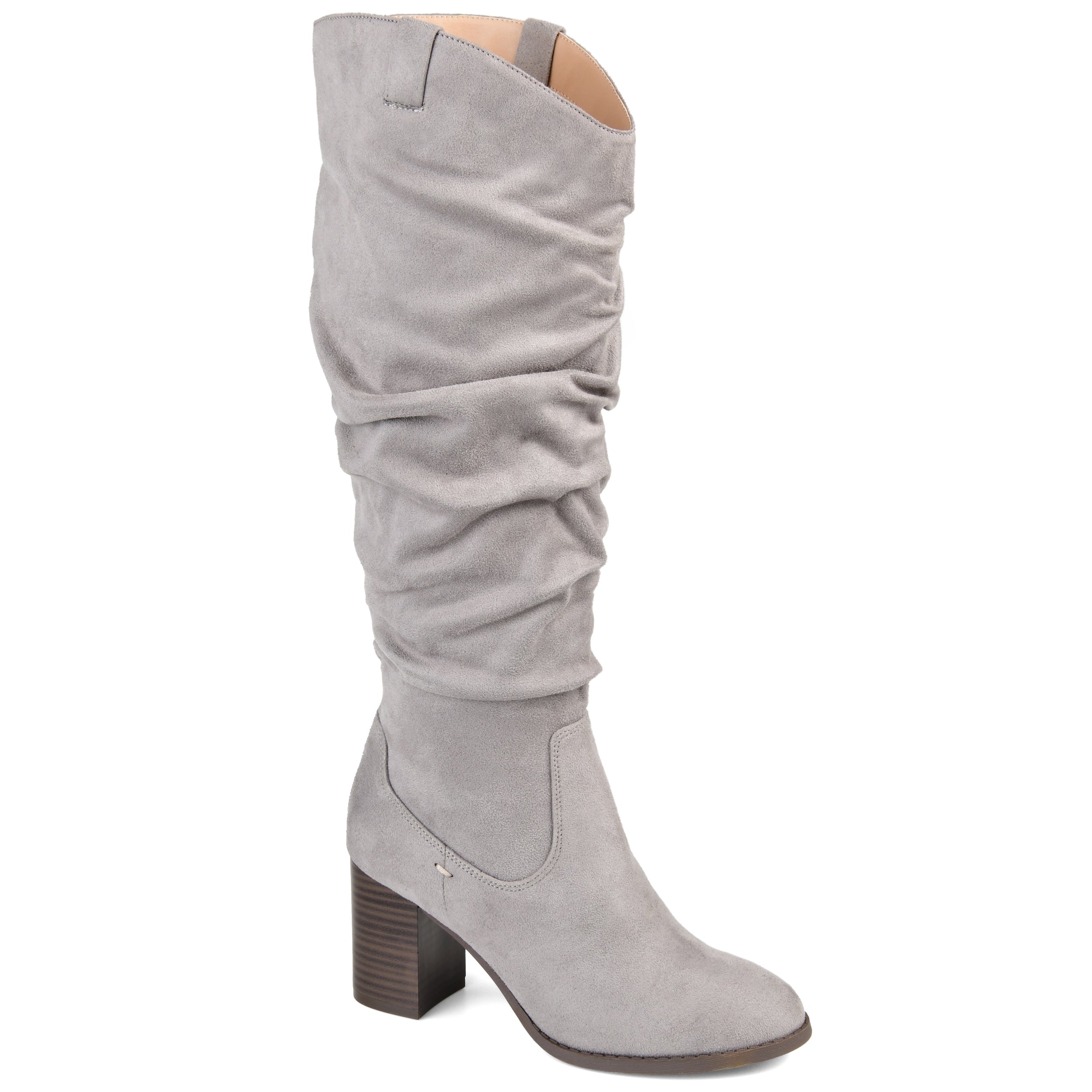 Journee Collection Широкий голенище Женские сапоги Aneil, серый