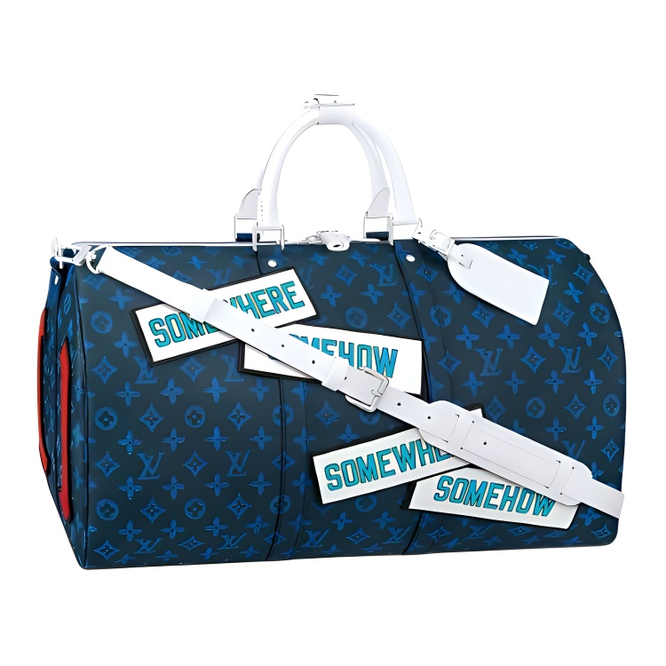 

Сумка Keepall Bandouliere 50 Monogram Blue LOUIS VUITTON