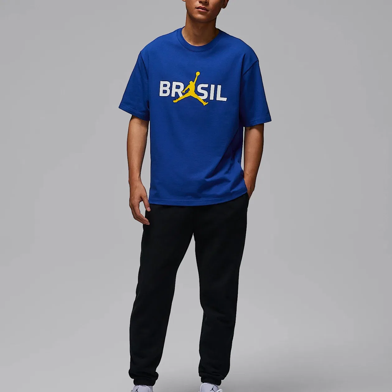 Футболка Air T Shirts Men's Old Royal Blue с круглым вырезом, умеренная Jordan — фото 4