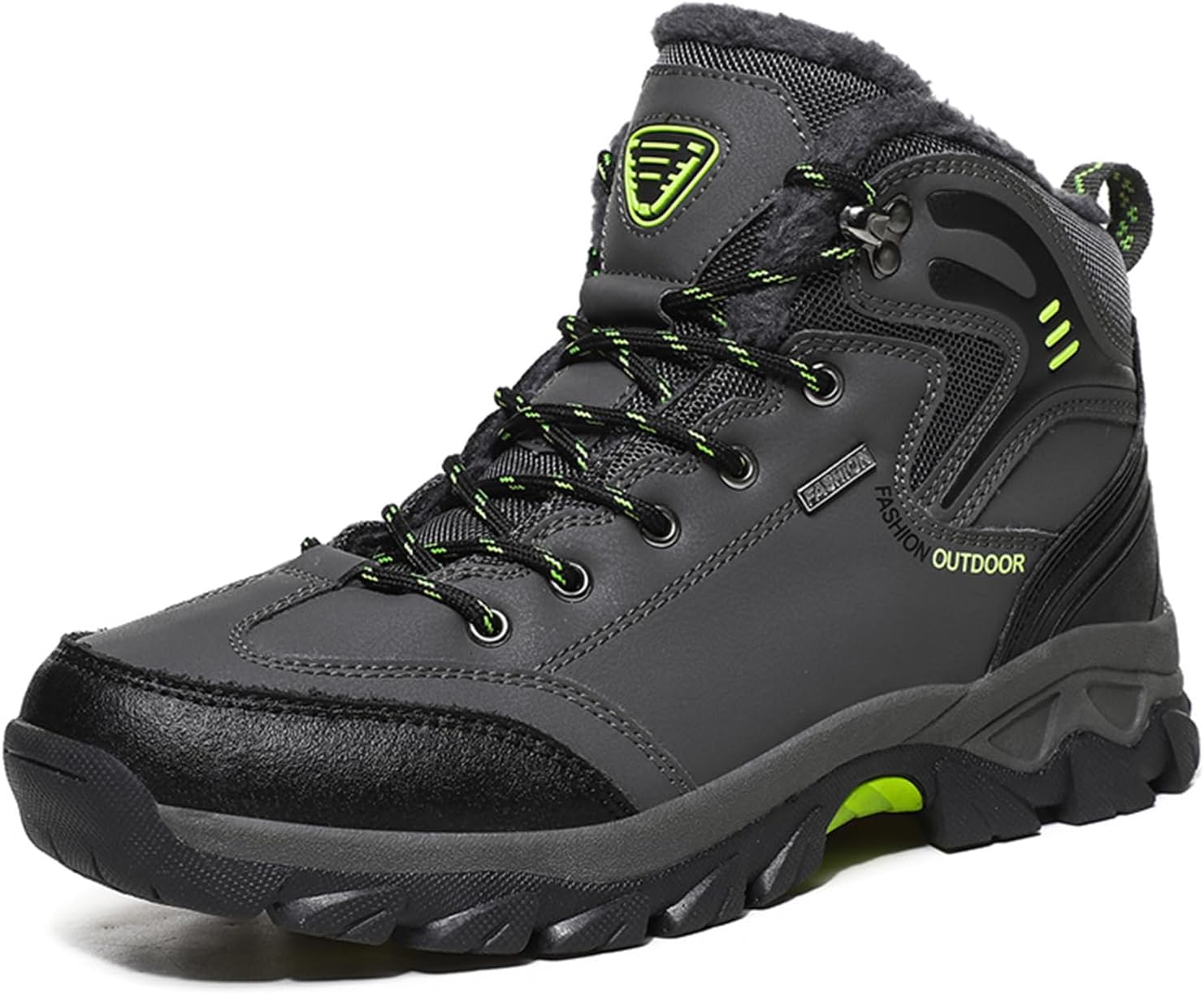 

Мужские зимние теплые походные ботинки до щиколотки, мужские снежные ботинки для трекинга и гор, спортивная обувь для мужчин Generic, серый