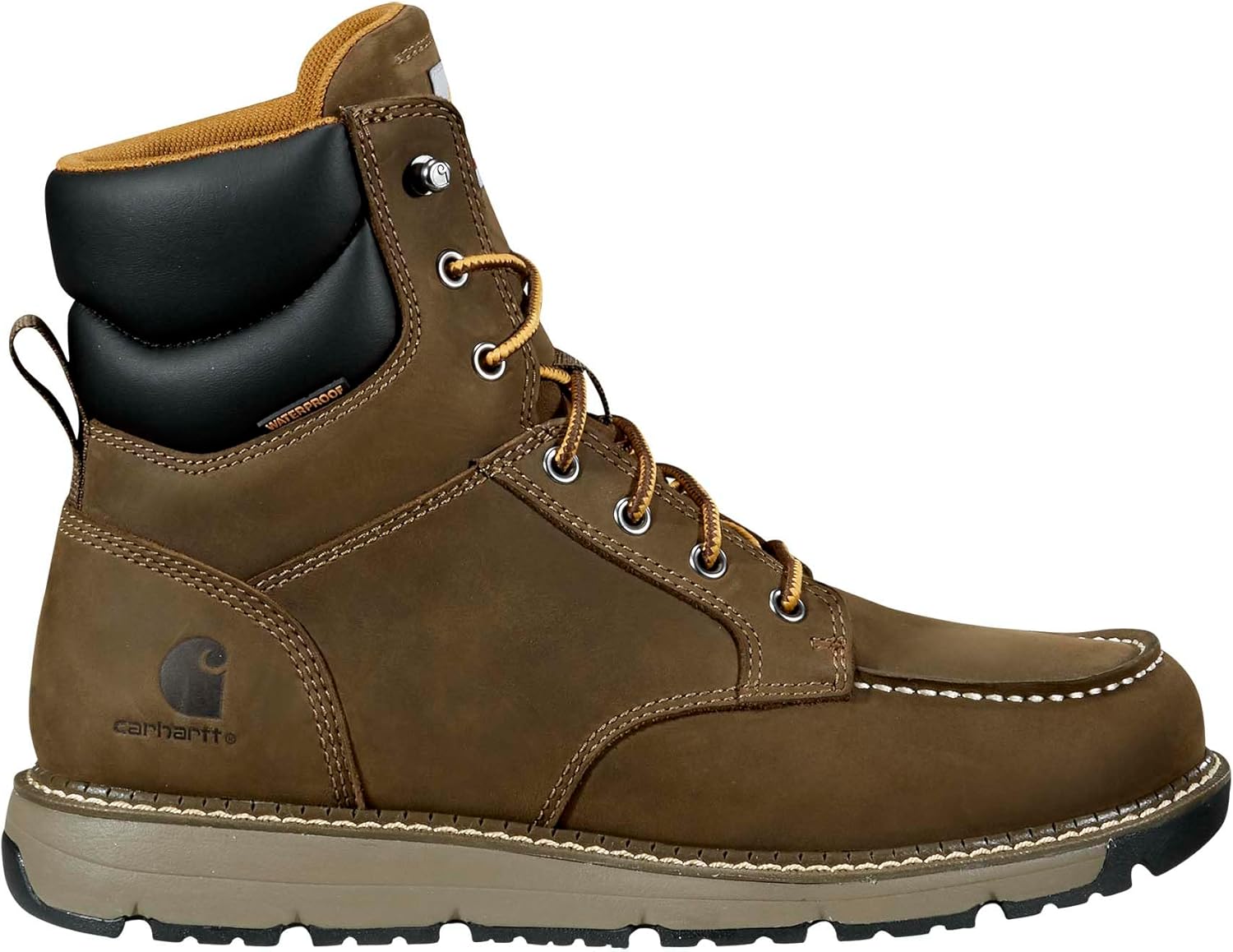 

Carhartt мужские рабочие ботинки Millbrook 6" Waterproof Nano Toe Wedge, Mossy Brown