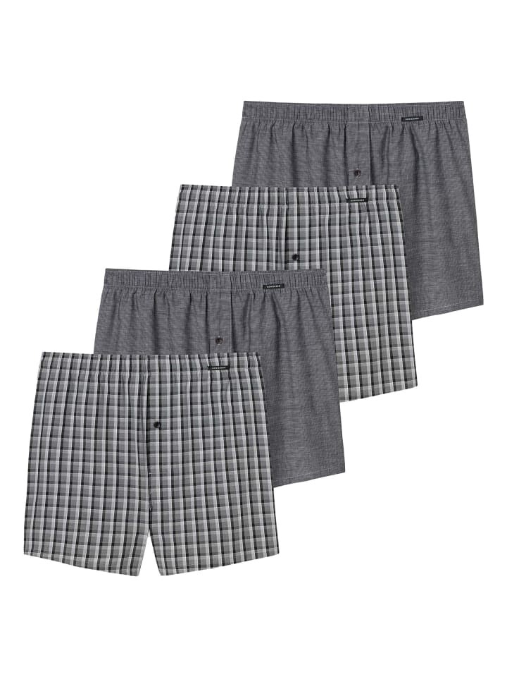 

Трусы боксеры Schiesser Web-Boxershorts 4er Pack, серый