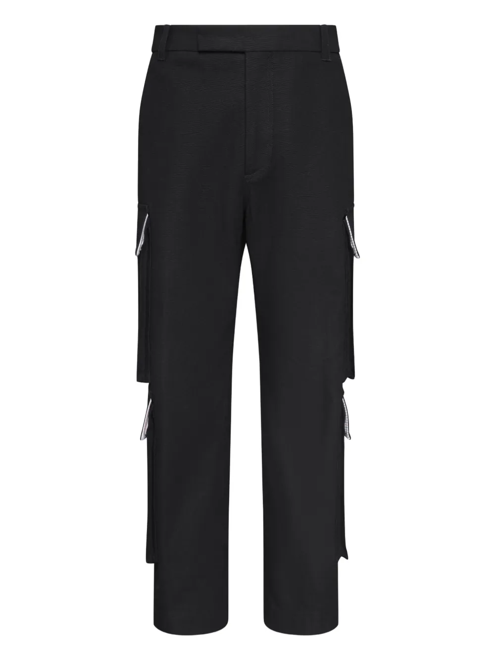 

Прямые брюки карго с молниями THOM BROWNE, черный