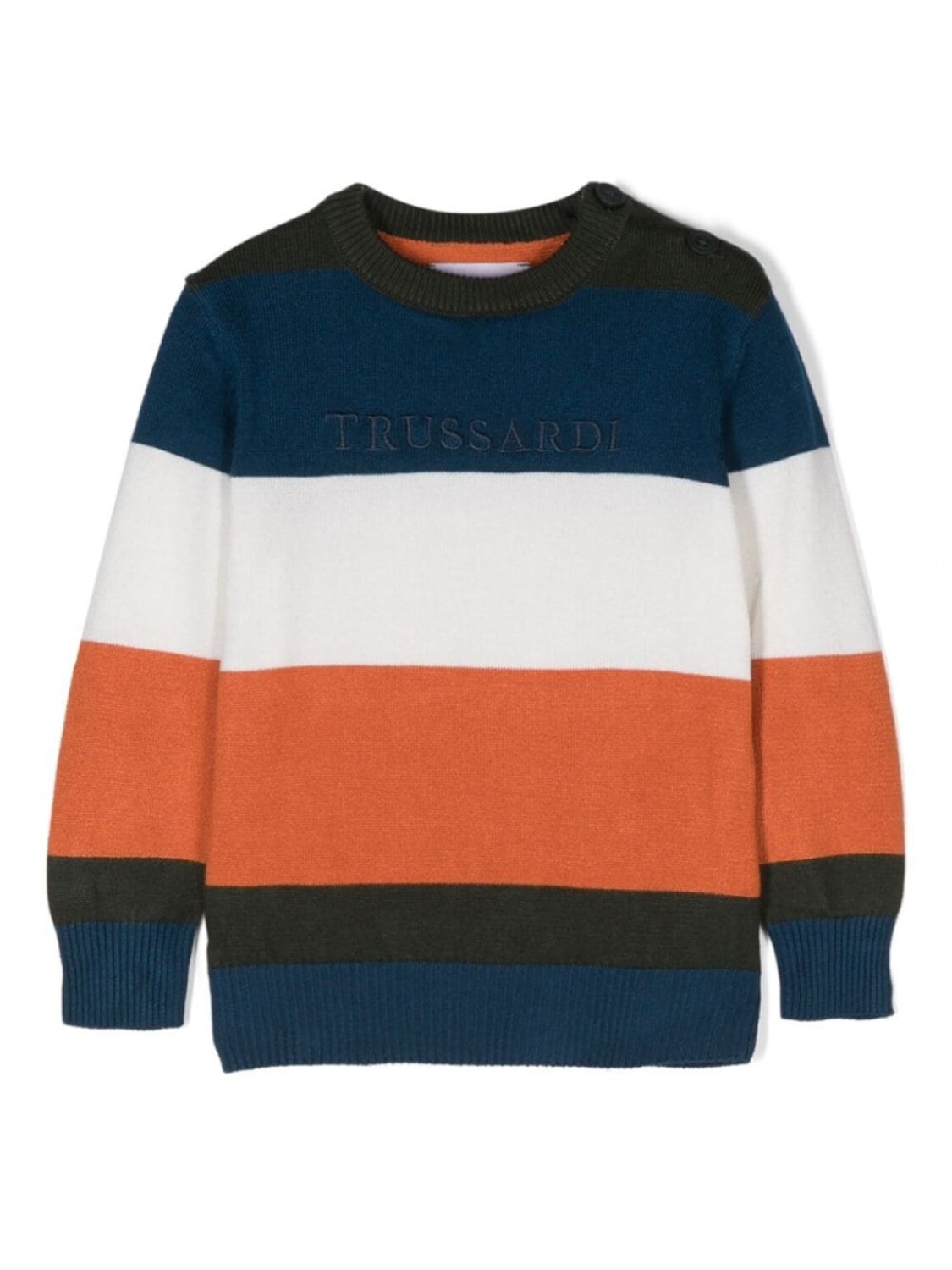

TRUSSARDI JUNIOR свитер с вышитым логотипом, синий