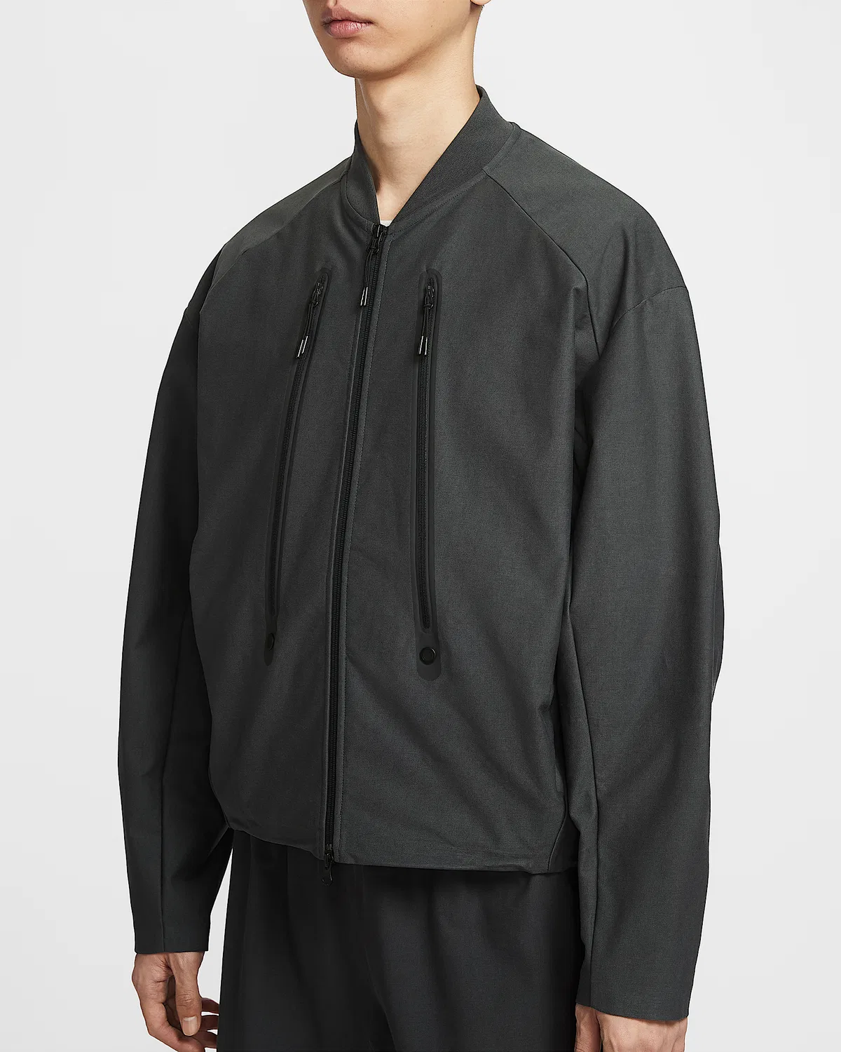 Мужская куртка Nike Tech Dri-FIT Shori Knit, Anthracite/Black — фото 4