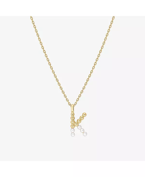 

Ожерелье с инициалами из культивированного жемчуга Bearfruit Jewelry, k