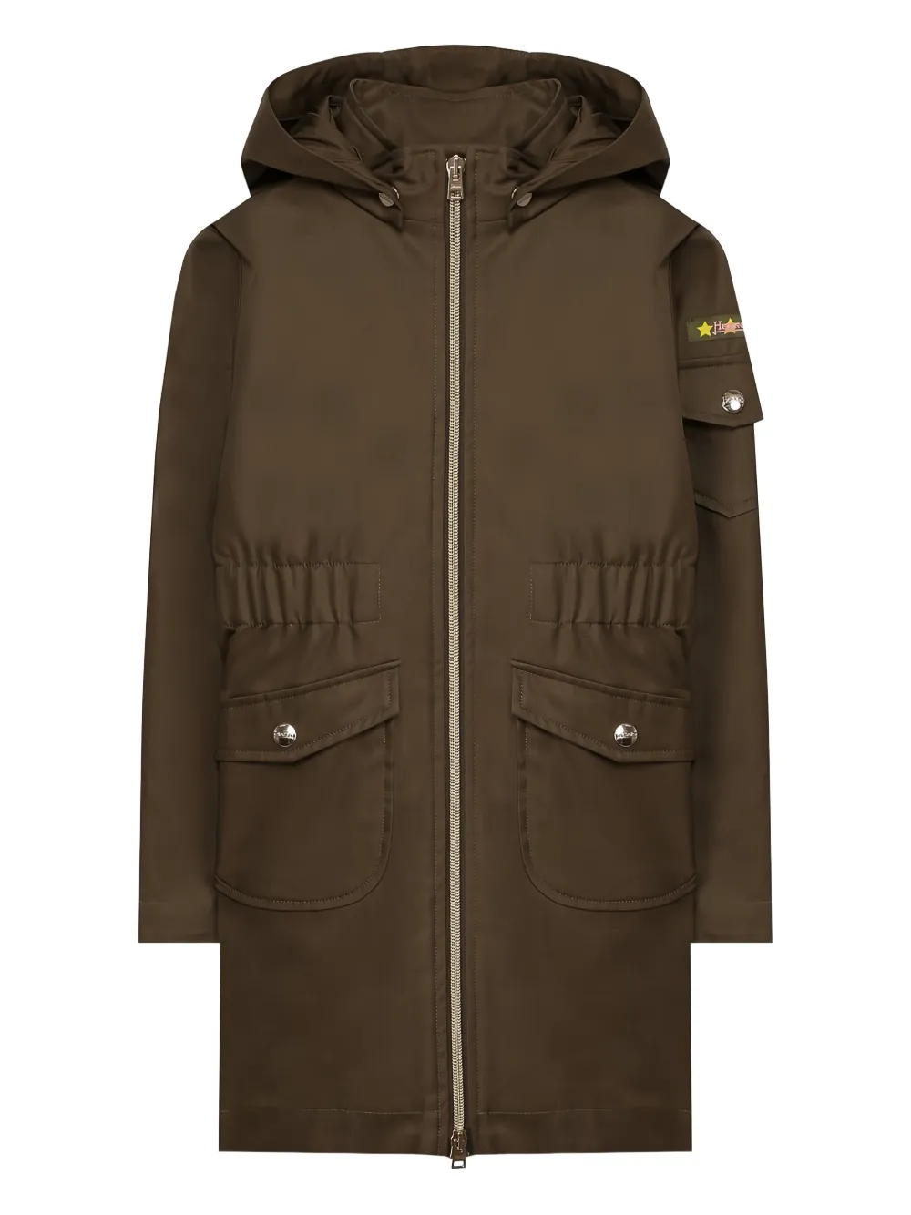 

Парка с капюшоном Herno Kids, коричневый