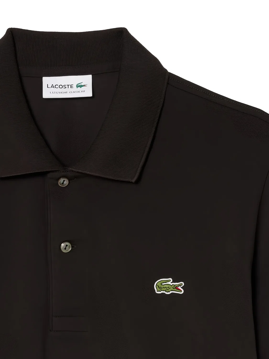 Рубашка поло с короткими рукавами Lacoste, черный — фото 3
