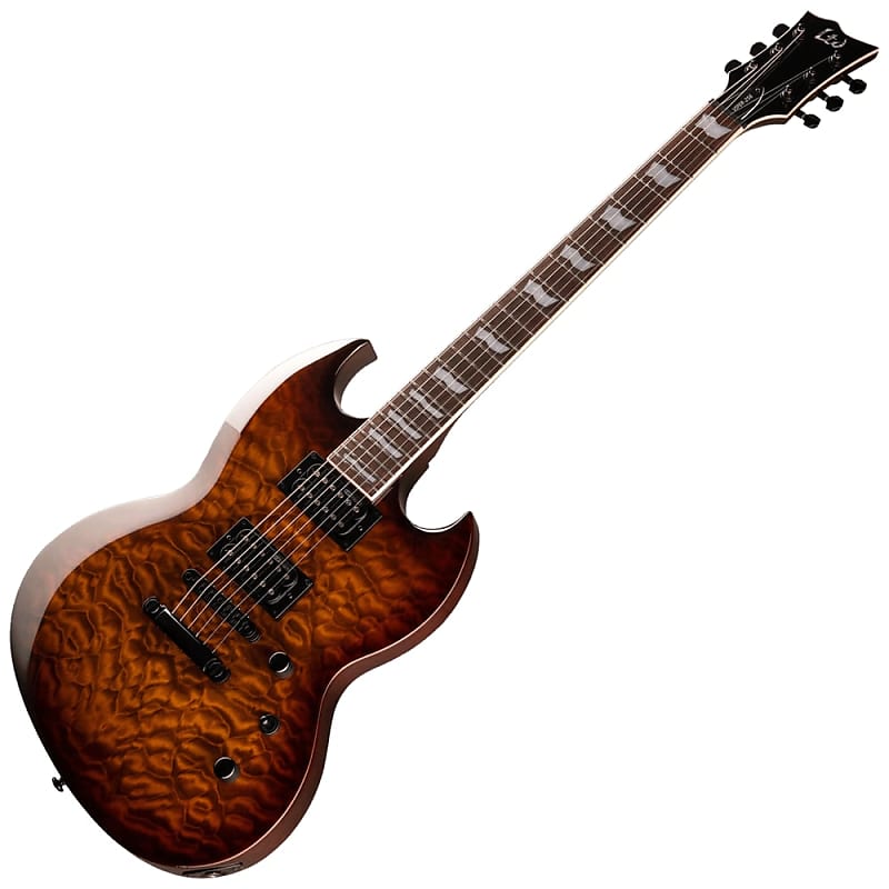 

Электрогитара ESP LTD Viper-256QM Dark Brown Sunburst – LVIPER256QMDBSB