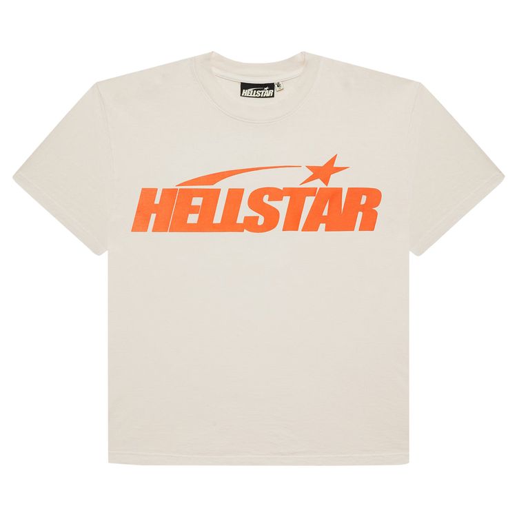 

Футболка Hellstar Classic T-Shirt (Regular Print) 'White/Orange', белый