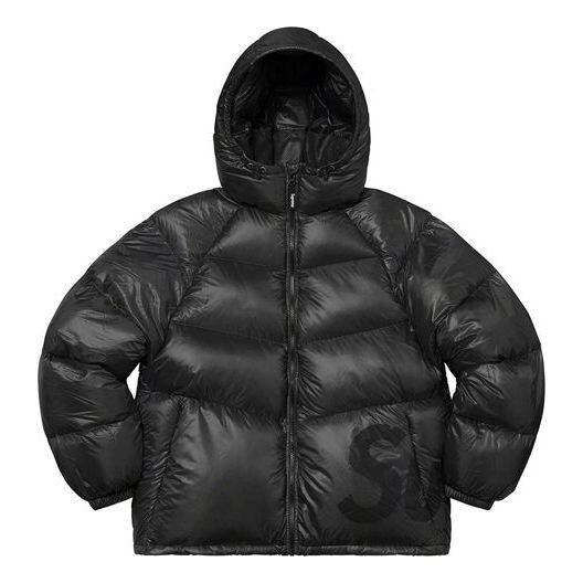 

Куртка hooded down jacket 'black' Supreme, черный