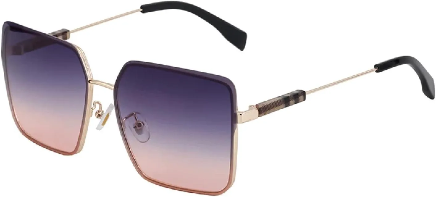 

Модные солнцезащитные очки для мужчин, роскошные солнцезащитные очки в крупной оправе для женщин, большие солнцезащитные очки в стиле ретро HHZZYVY, C6glodgraypink