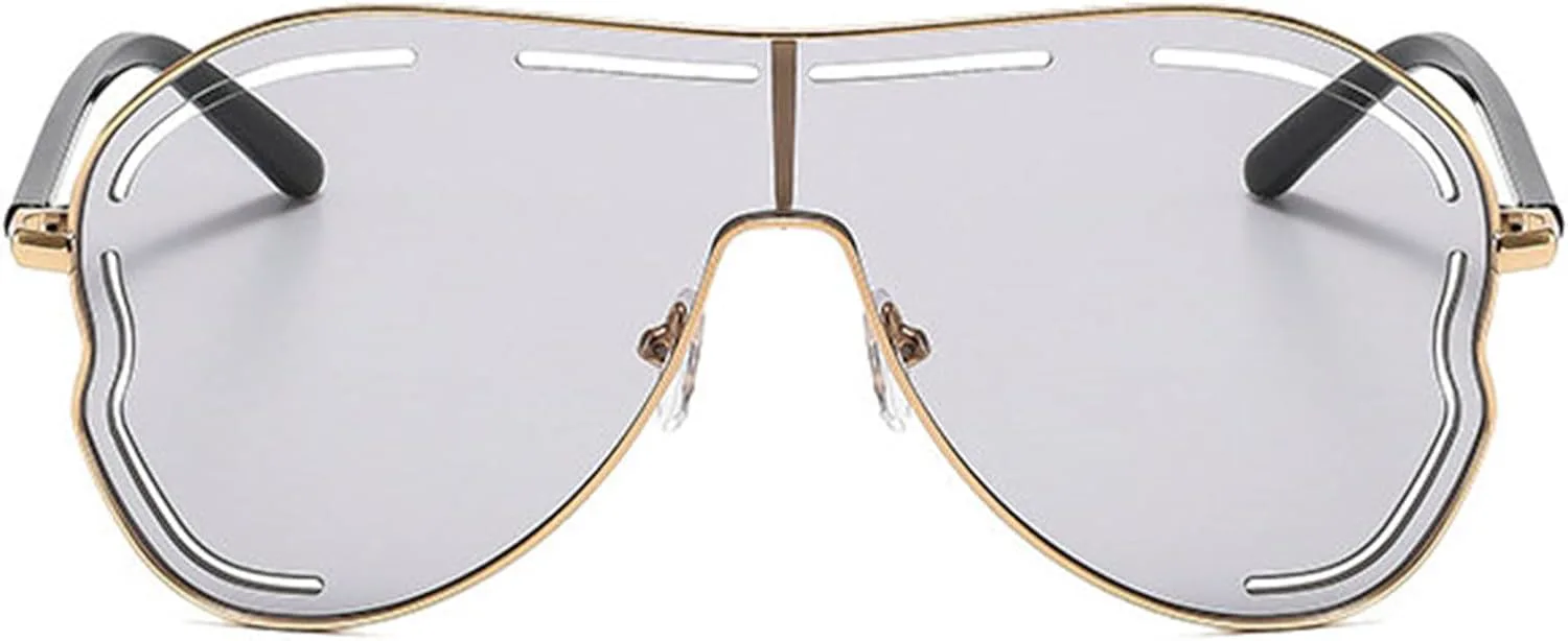 

Женские солнцезащитные очки Helena Oversized Square Shield, роскошные цельные солнцезащитные очки в большой оправе, модель 2025, очки-пилот для женщин, C1