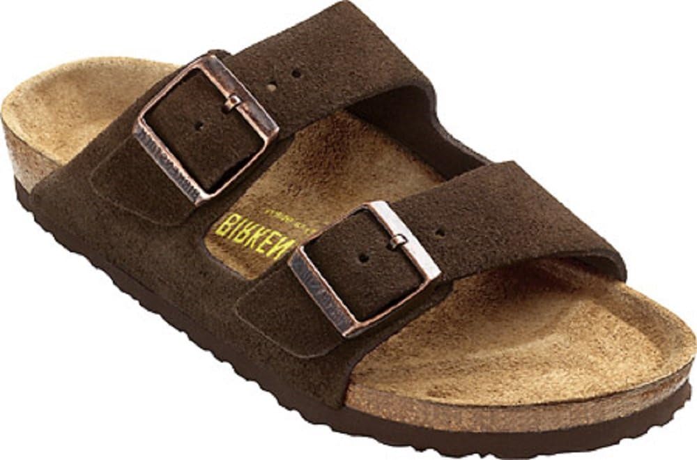 Унисекс сандалии Birkenstock Arizona на слайде, мокко — фото 2