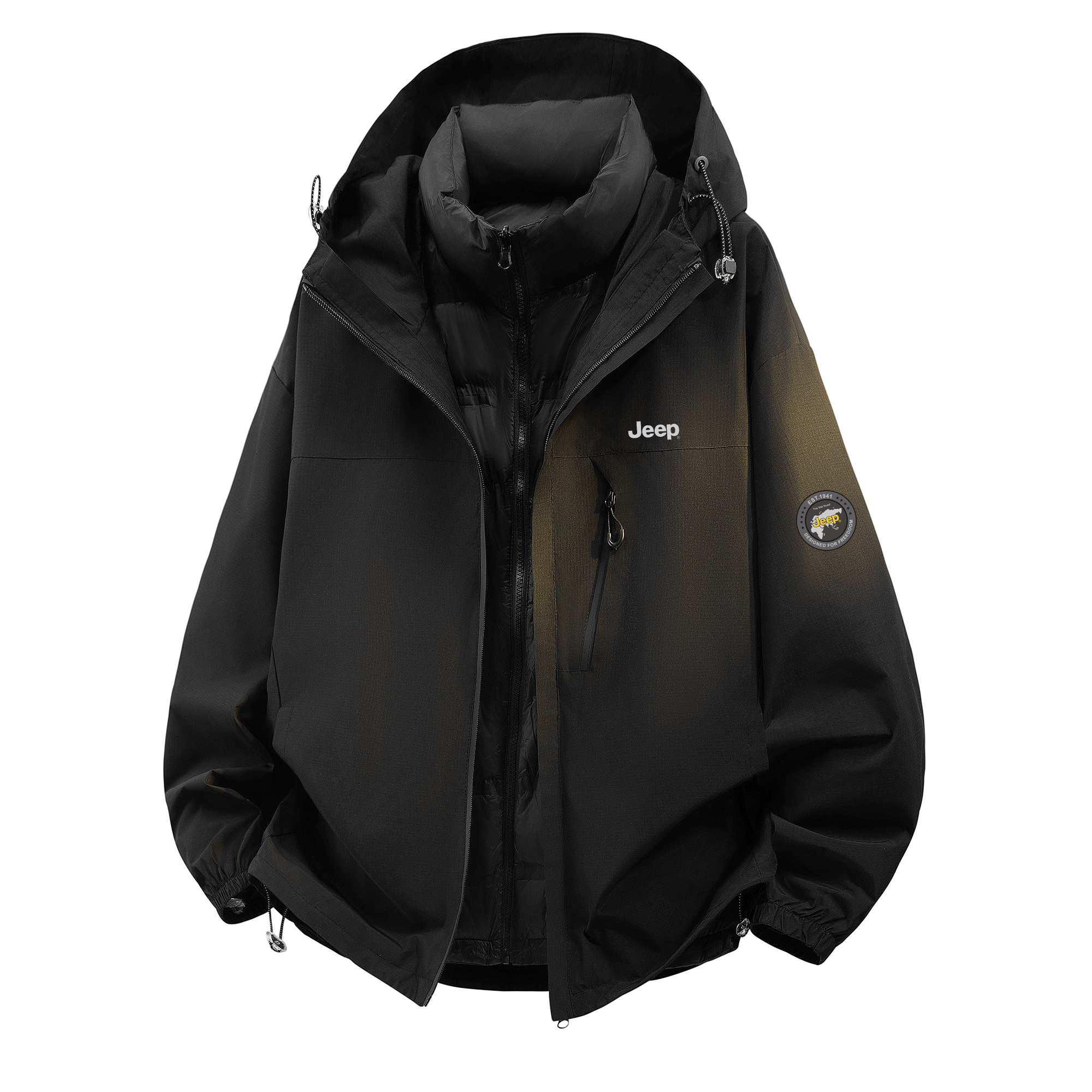 

Ветровка Leisure Collection Unisex Jeep, ink черный[3-in-1 thermal cold-resistant 90 duck down liner]