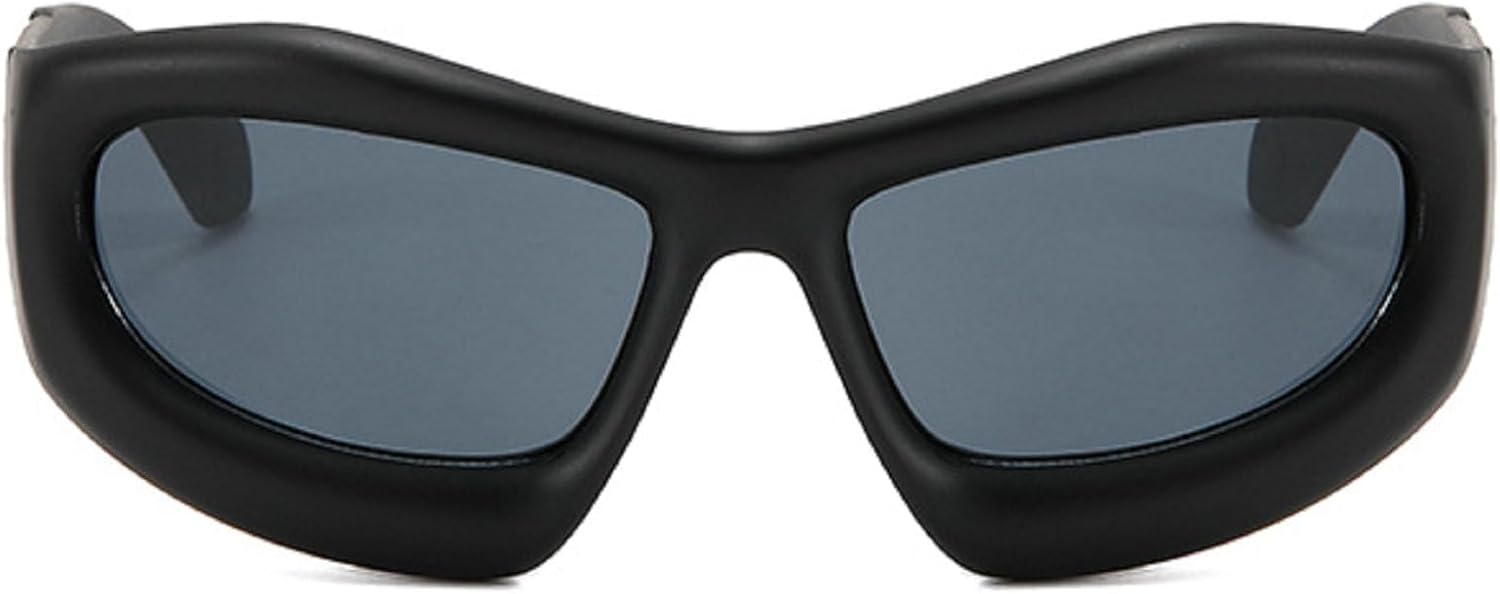 

Модные солнцезащитные очки с синими зеркальными линзами в стиле Y2K для женщин, винтажные большие солнцезащитные очки «кошачий глаз» для мужчин, хип-хоп панк очки, женские солнцезащитные очки mincl, Black