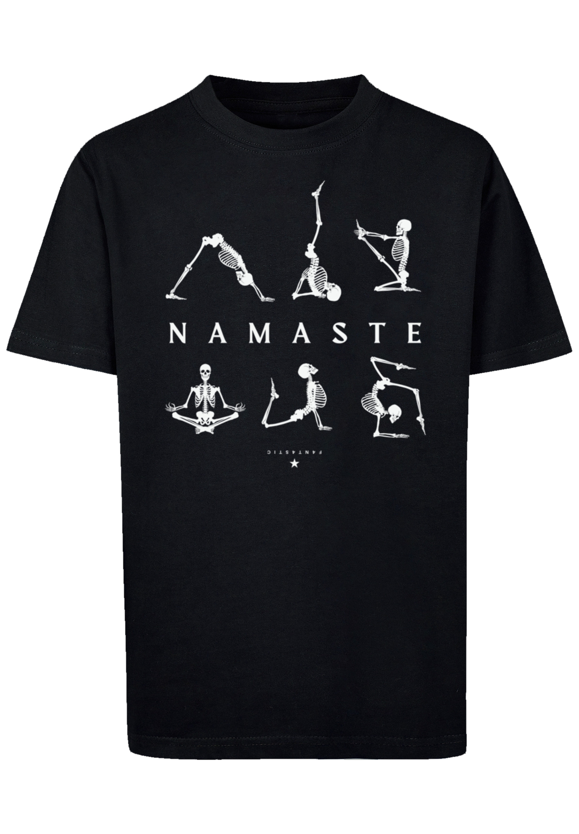 

Футболка F4NT4STIC Namaste Yoga Skelett Halloween, черный