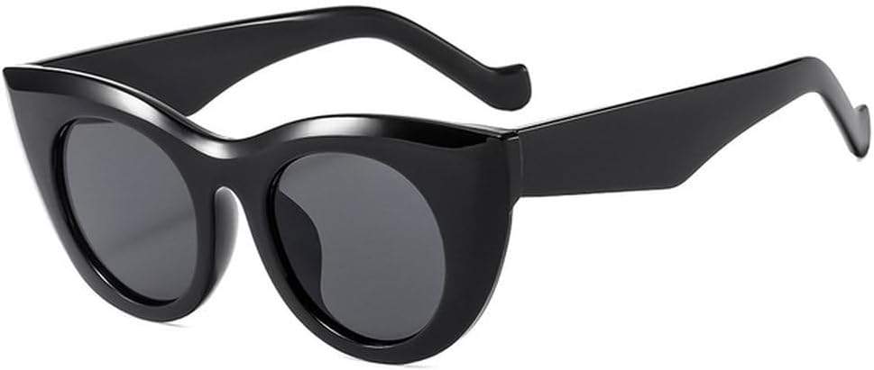 

LVTFCO Модные женские солнцезащитные очки «кошачий глаз» в крупной оправе, мужские солнцезащитные очки в стиле ретро с индивидуальной отделкой и защитой от УФ-излучения UV400, Black