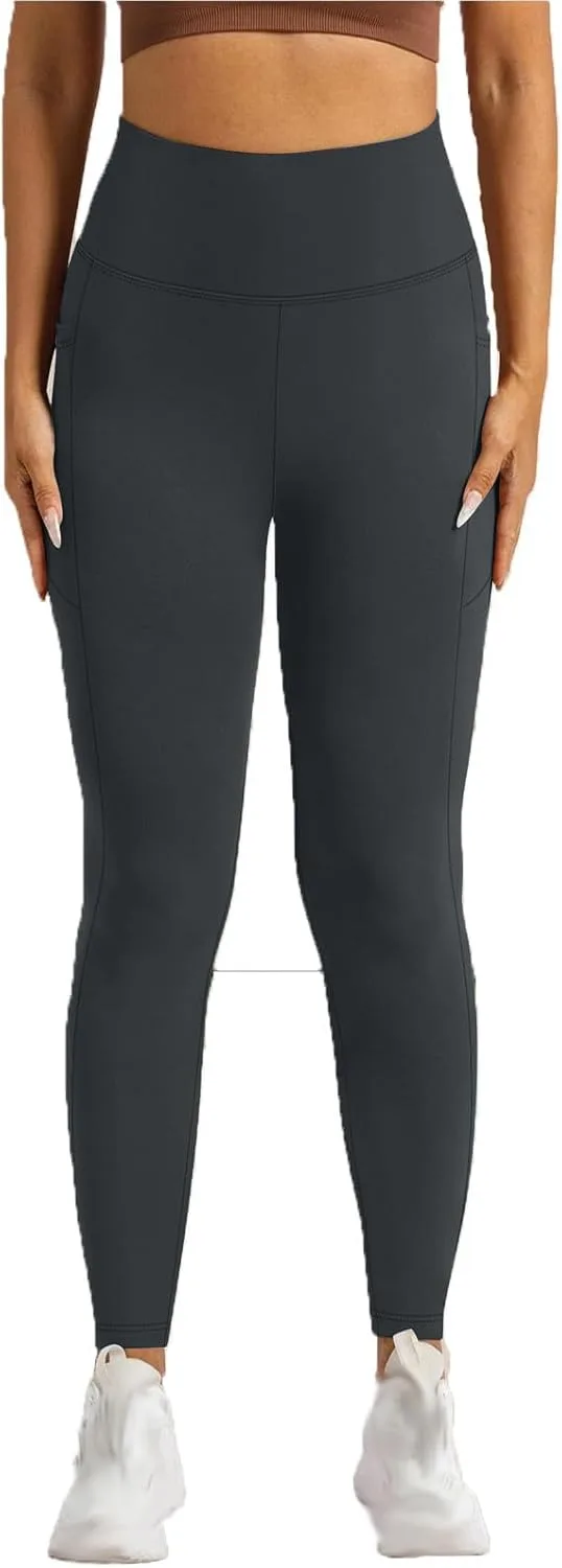 

Женские леггинсы для йоги с карманами и поддержкой живота