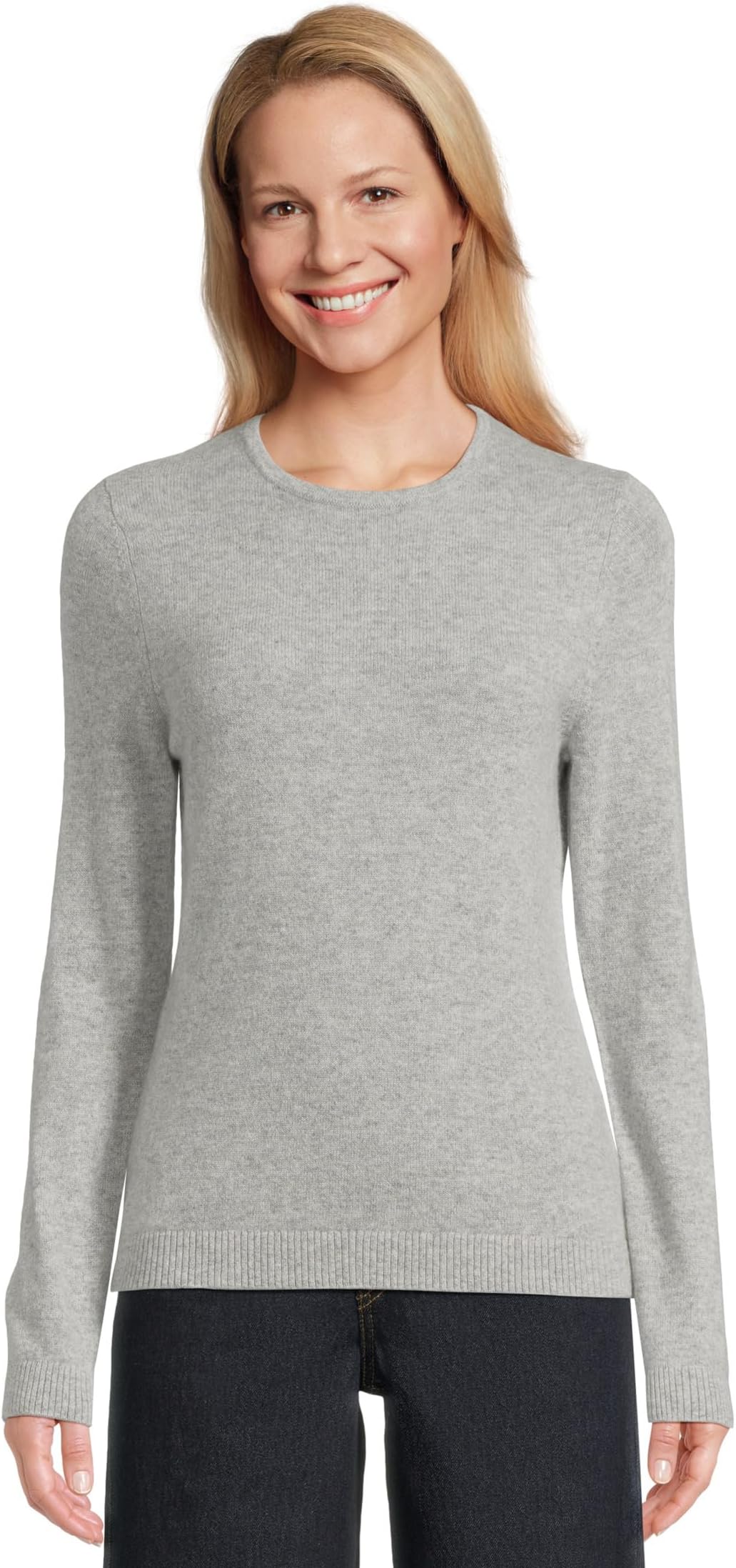 

Свитер L.L.Bean Women's Classic Cashmere Sweater Crewneck, Light Gray Heather