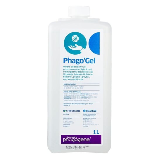 

Л Гель для гигиенической и хирургической дезинфекции рук MEDILAB Phago Gel 1, Active Shop