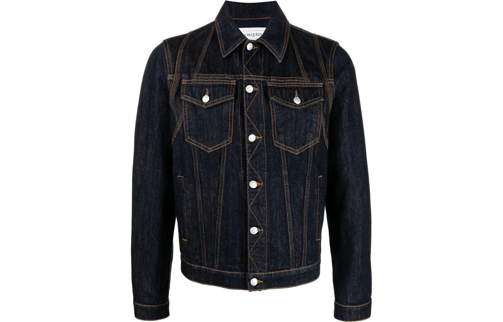 

Alexander McQueen Джинсовая куртка мужская синяя, Blue
