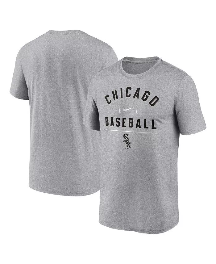 

Футболка мужская Heather Charcoal Chicago White Sox Arch Baseball Stack Performance Nike