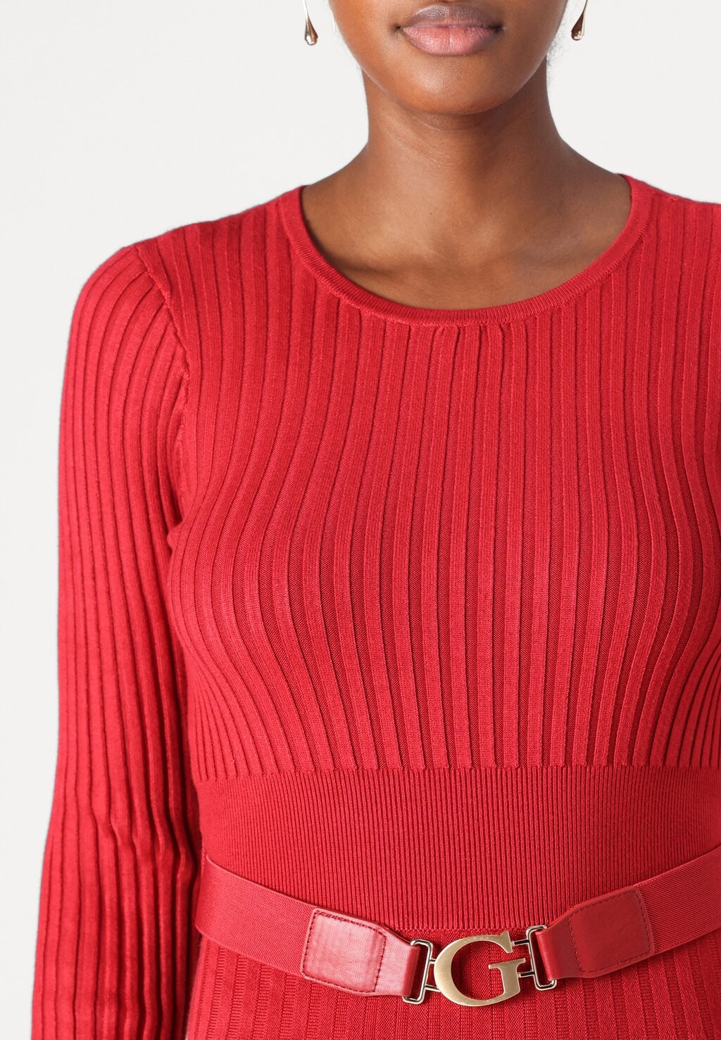 

Платье-джемпер PLEATED Guess, светло-красный