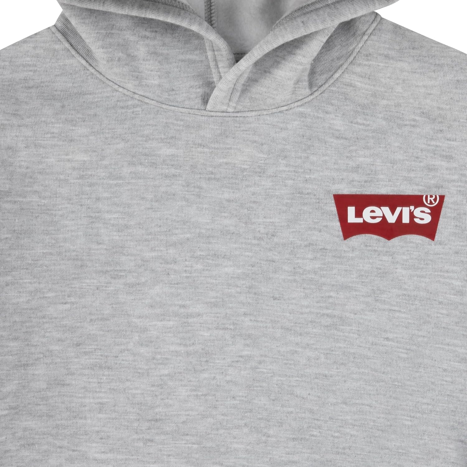 Толстовка с капюшоном Levi's для мальчиков с мягким трикотажным рисунком, Light Grey Heather — фото 4