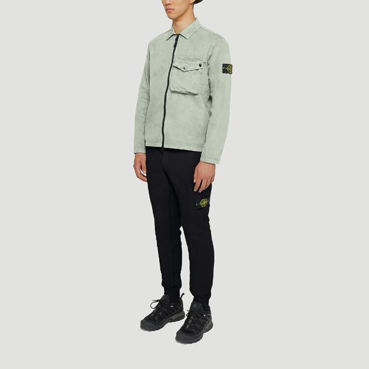 Куртка мужская светло-зеленая Stone Island, светло-зеленый — фото 3