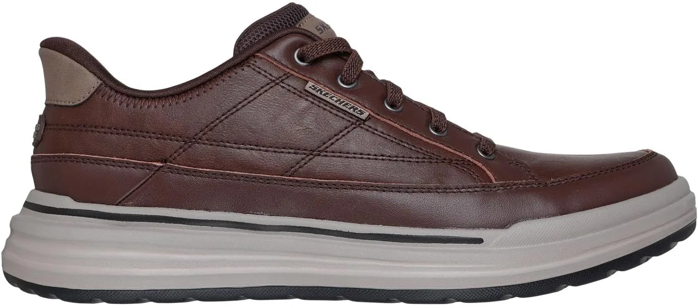 Мужские кроссовки Skechers Sterling Hansel, Chocolate Leather Synthetic — фото 4