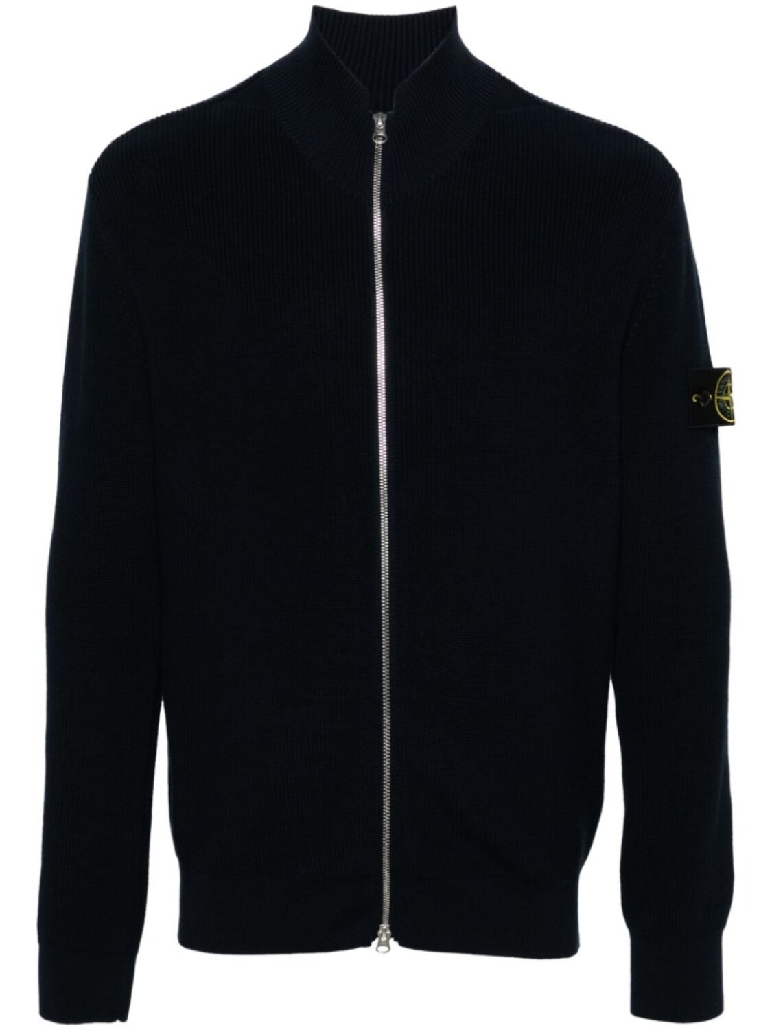 

Stone Island кардиган в рубчик с нашивкой Compass, синий