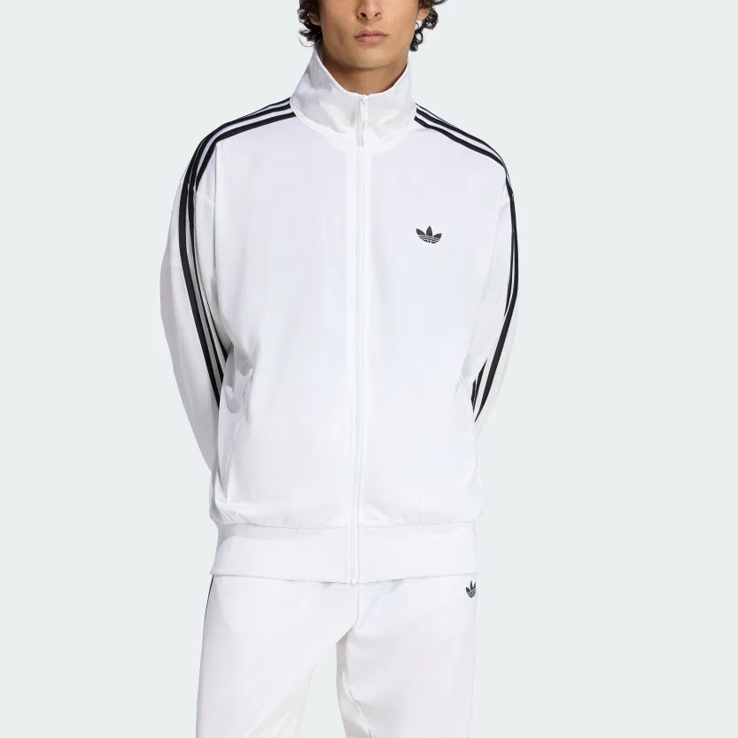Толстовка на молнии с высоким воротом Adidas Originals, White — фото 3