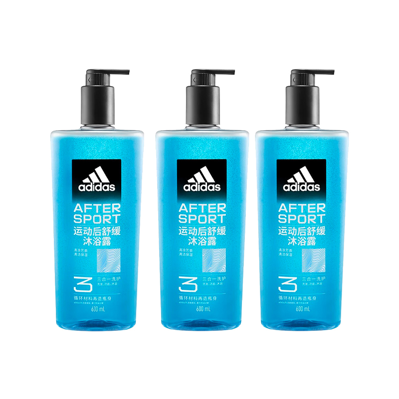 

Спортивный успокаивающий 3-в-1 мужской гель для душа очищение и увлажнение 250мл/250мл*2/600мл/600мл*2 Adidas