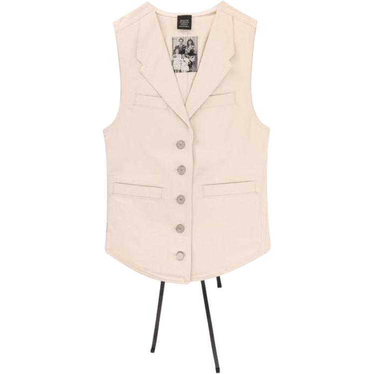 

PINKO Приталенный джинсовый жилет, Beige